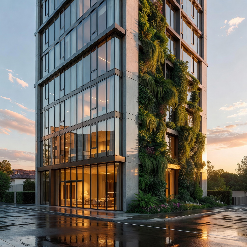 The Verdant Tower — commercial project with vertical gardens